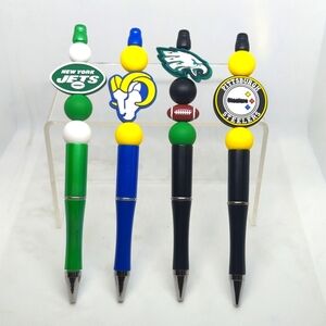 1 NFL Beaded Pen - Jets, Rams, Eagles, Steelers